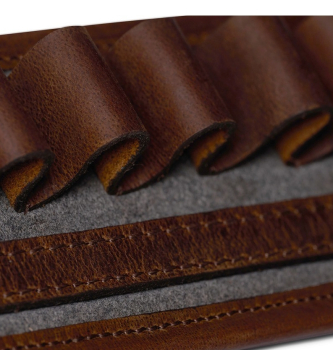 Preview: Patronengürtel , Leder Patronengürtel , Patronengurt " Büffelleder "